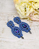 kolczyki soutache Kobaltowe kolczyki sutasz - Tulip 1