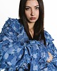kurtki damskie Marynarka z obniżoną talią patchwork denim 3
