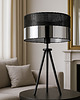 lampy stołowe Czarno-złota lampa stołowa na trójnogu ALTA GLAM w stylu glamour 1