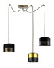 lampy wiszące Czarna 3-punktowa lampa wisząca pająk WAIKIKI W3 GLAM 6