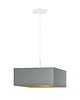 lampy wiszące Czarna lampa wisząca do kuchni BOGOTA GOLD z kwadratowym kloszem 40x40 cm 7