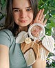 łapacze snów Makrama miętowy łapacz snów, prezent w stylu boho indiańskim hippie 2