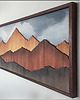 obrazy Obraz z drewna. Pejzaż górski. Mozaika drewniana dekoracja na ścianę 2