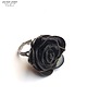 pierścionki - różne Czarna róża w pierścionku ręcznie robionym uroczy prezent handmade 8