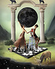 plakaty Surrealistyczny Plakat "The Game of Love" Kolaż 1