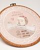 obrazy i plakaty do pokoju dziecięcego Haftowana personalizowana metryczka, pamiątka narodzin w oprawie 20 cm 4