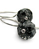 kolczyki swarovski Grafitowe kolczyki Swarovski  - Silver Night Rondelles 2
