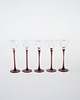 szklanki i kieliszki Komplet pięciu kieliszków, duński design, lata 70, produkcja: Dania 2