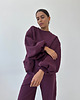 bluza bez kaptura damska Bluza Enjoyable mauve wine 1