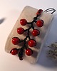 bransoletki wire wrapping Bransoletka gałązka z czerwonymi jadeitami 3