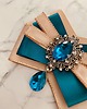 broszki Brosza z lazurowym kryształkiem New 5
