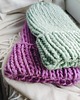 czapki damskie Wełniana czapka na drutach WOOLLY liliowa 9