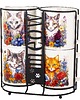 kubki i filiżanki Komplet 4 kubków na stojaku 21x27x10 cm MEOW  350 ml 3