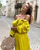 komplety damskie Satynowy komplet BALEARES w limonkowym kolorze 2