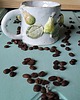 kubki Ceramiczny kubek z motywem gruszki. 1