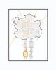 plakaty Zestaw plakatów Map of Łódź 3