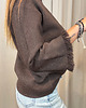 swetry damskie  Sweter Frangia Cioccolato fondente 2
