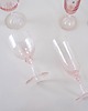 szklanki i kieliszki Komplet kieliszków różowych, francuski design, lata 70, produkcja: Francja 4
