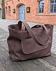 torby na ramię Brązowa czekoladowa torebka z kieszonką 1