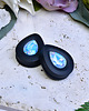 biżuteria różna Tunele do uszu łezki 10-100mm ze szklanym kryształkiem #068 Aquamarine AB 3