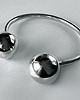 bransoletki srebrne Bransoletka bangle z kulkami 20 mm 2