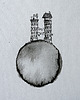 grafiki i ilustracje Kamieniczki - UNIKAT - oprawiony tusz na papierze (01) 1
