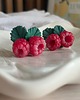 kolczyki z masy plastycznej Kolczyki z maliną. Polimerowa glina. Handmade Polska 3