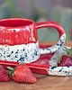 kubki Zestaw czerwony kubek z talerzem 1