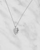 srebrne naszyjniki Rhodium Plated Monstera Necklace 1