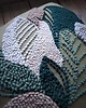 poduszki plecione Poduszka summer green 1- bawełna kwiaty liście japani Boho 1
