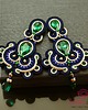 kolczyki soutache Zielono srebrne kolczyki sutasz soutache 4