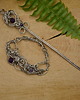 spinki i klamry do włosów Spinka do włosów broszka do szala ozdobna ametyst wire wrapping 2