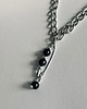 srebrne naszyjniki Minimalistyczny naszyjnik z agrafka i perłami - biżuteria handmade 1