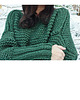 swetry damskie  Sweter leśna zieleń  z wełną 6