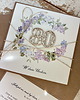 kartki scrapbooking Wyjątkowa ręcznie robiona kartka życzenia na 80 urodziny 1