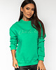 bluza bez kaptura damska Bluza oversize logo OOH LA LA GREEN 1