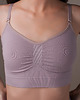 biustonosze damskie Biustonosz bez fiszbin Body komfort 006BD szaro-purpurowy 3