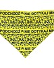 ubranka dla zwierząt Bandana ostrzegawcza dla psa XL na gumce - NIE DOTYKAJ - żółta 1
