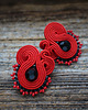 kolczyki soutache Czerwono-czarne kolczyki soutache 2
