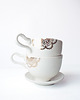 kubki i filiżanki  Porcelanowa filiżanka z koronką 5