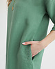 sukienki midi damskie Lniana Sukienka PEONY EUCALYPTUS GREEN 5
