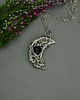 wisiory Wisiorek księżyc obsydian złocisty wire wrapping 1
