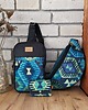 plecaki Plecak boho na jedno ramię - AZTEC BLUE 8