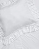 pościel Pościel satynowa z falbanką pure white 1