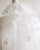 Ślubne ozdoby do włosów Romantyczny welon ślubny Flora z kwiatami 3D off white 6