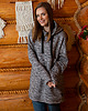 bluza z kapturem damska BLUZA RAGLAN KSENIA szary melanż 1
