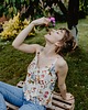t-shirt damskie Jedwabna koszulka na ramiączkach, FLORAL 3 2