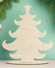 dekoracje świąteczne Drewniana Choinka na Podstawce do Malowania Figurka Dekoracja Świąteczna 3