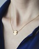 złote naszyjniki 16k Gold Plated Two Holes Round Tag Necklace 1