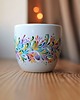 kubki Kubek Multikolor Porcelana Ręcznie Malowany 1